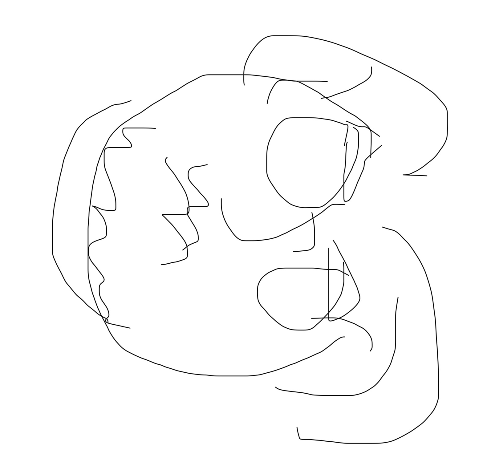 Line-drawing portrait of Etha Tianze Hua